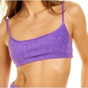 Danielle Bernstein By WeWoreWhat Purple Bandeau Top Women's Large